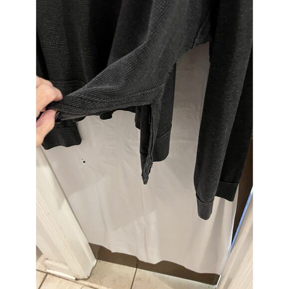 Anthropologie Daily Practice Gray Waffle Knit Oversized Top Sz L - Picture 3 of 6